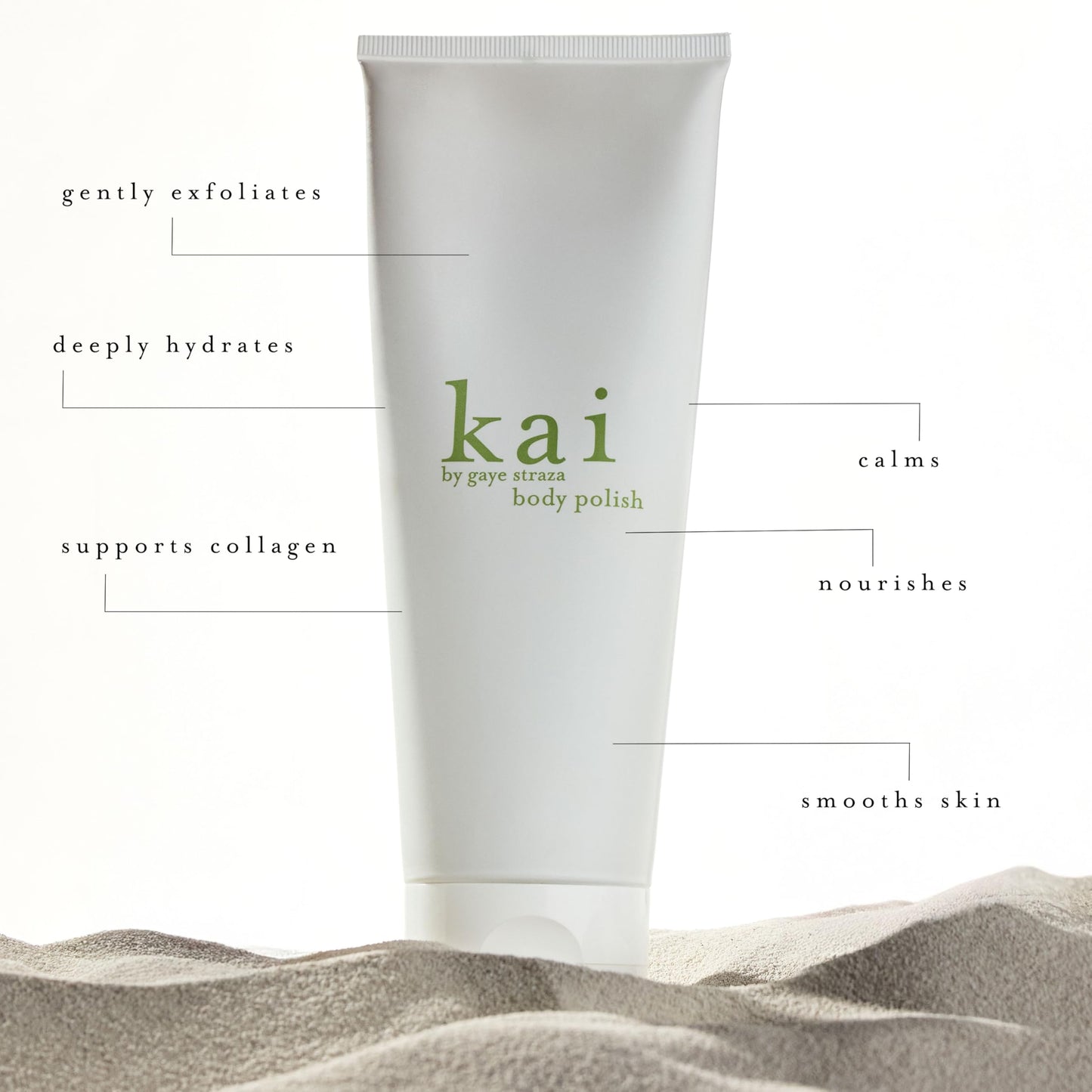 kai body polish – 8 oz exfoliating scrub with sugar & sea salt, light white floral scent experience smooth, soft skin you’ll love | hydrating, clean beauty ritual - recyclable packaging