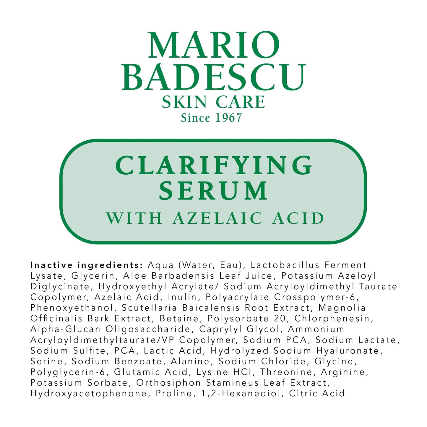 Mario Badescu Clarifying Serum with Azelaic Acid for Face – Pore Clearing, Redness Reducing, Blemish-Fighting Facial Serum Brightens, Soothes & Clears Pores Without Drying