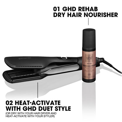 ghd Rehab Leave-in Hair Treatments - Improve Hair Condition While You Dry & Style for Flawless Results With No Rinse or Development Time