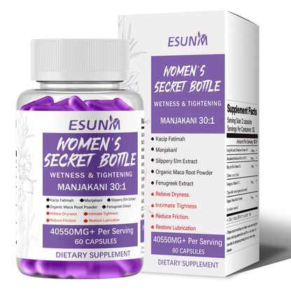 Women's Secret Box - Feminine Vaginal Moisture Capsules for Women's Wellness, pH Balance, and Intimate Support,Slippery Elm for Women