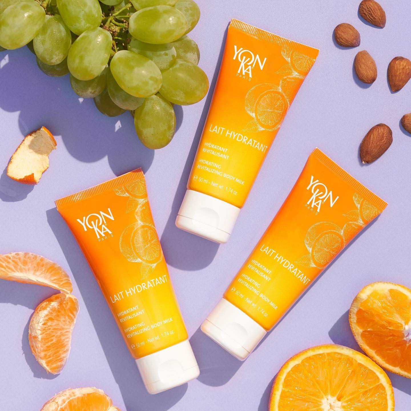 Yon-Ka Sweet Orange Body Milk, Lightweight Body Moisturizer with Vitamin E to Repair Skin, Natural Almond and Coconut Oils Hydrate Dry Arms and Legs (200ml)