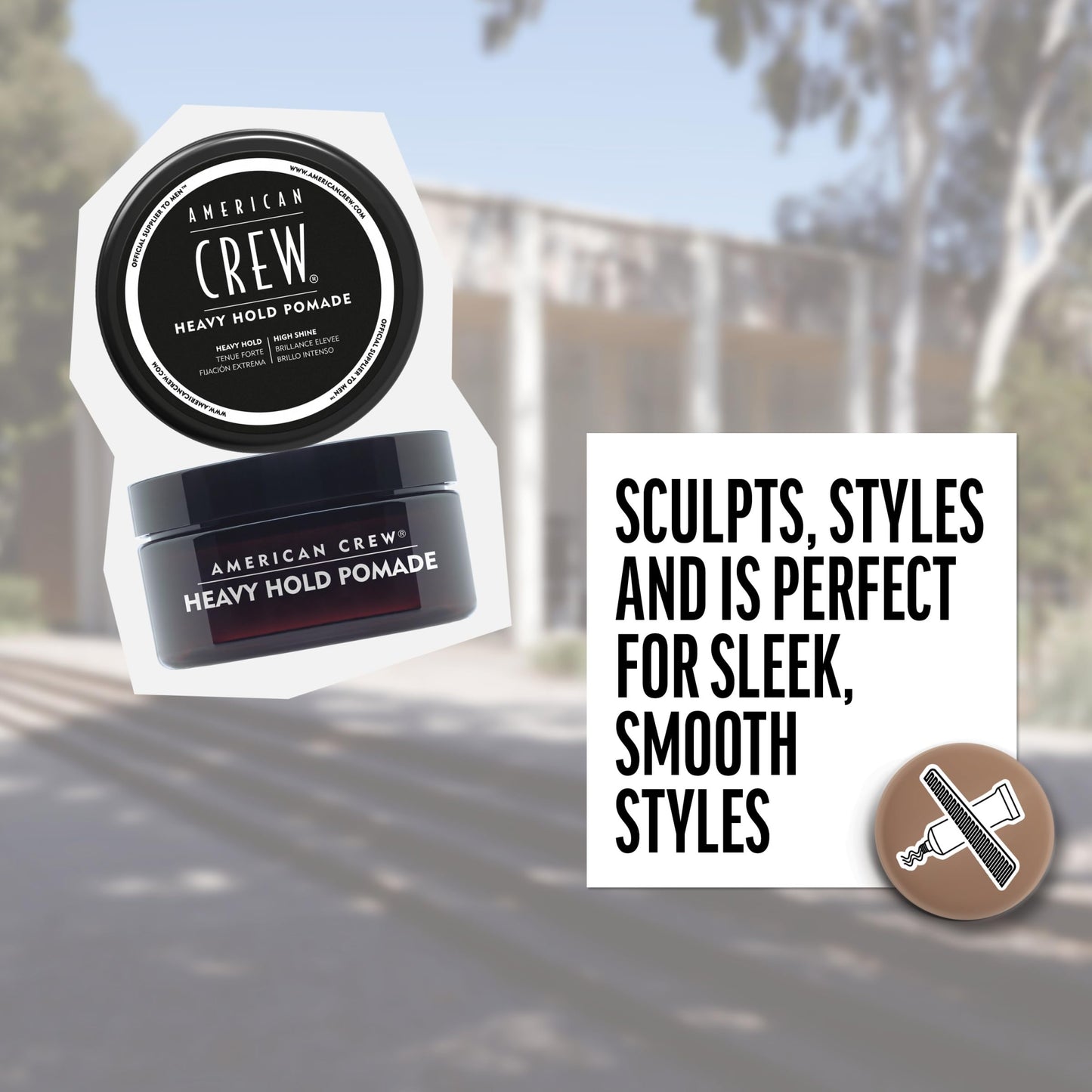 American Crew Men's Hair Pomade, Like Styling Gel with Heavy Hold & High Shine, 3 oz