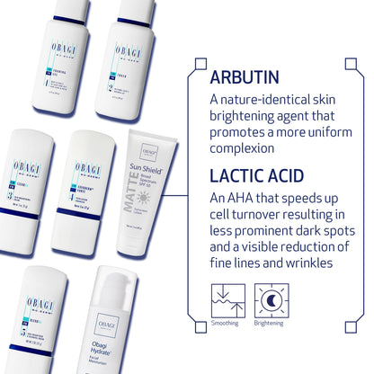 Obagi Medical Nu-Derm Fx System Normal to Oily Bundle - Includes: Foaming Gel, Toner, Clear, Exfoderm Forte, Blend. Hydrate and Sun Shield.