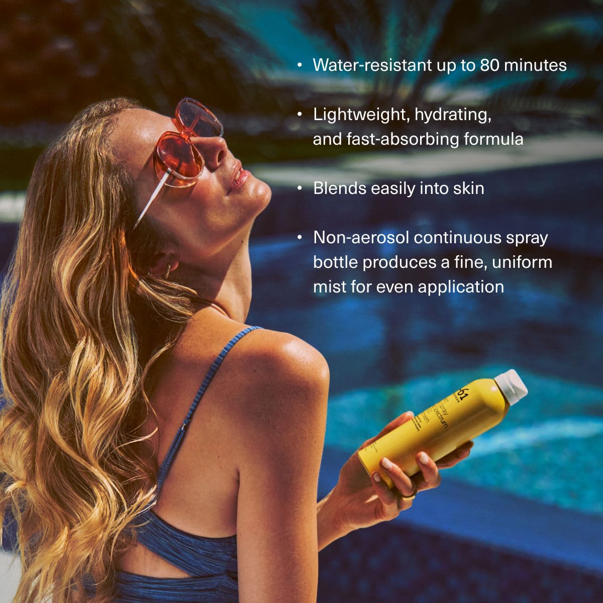 m-61 Body Spray Sunscreen SPF 30 | Non-Aerosol Continuous Sunscreen Spray, Coconut Vanilla Scented - 6 Fl Oz.
