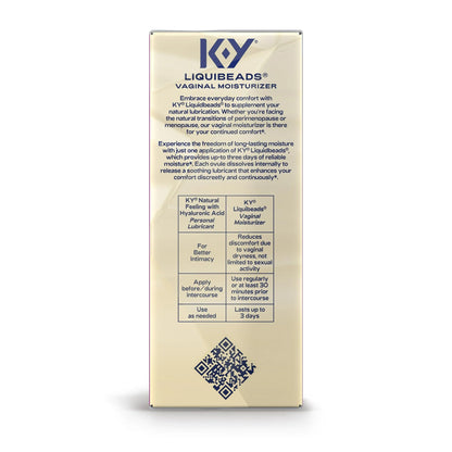 K-Y Liquibeads Vaginal Moisturizer for Women, Silicone Lube Vaginal Suppository, Vaginal Lubricant Helps Reduce Pain Due to Vaginal Dryness, 6 Vaginal Suppositories & 6 Vaginal Applicators