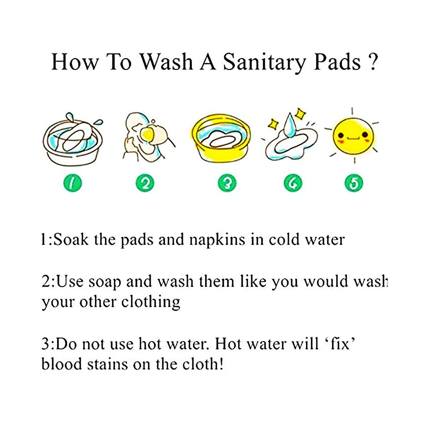 Reusable Menstrual Pads (7 in 1, 25.4cm 4 Layers), Bamboo Cloth Pads for Heavy Flow with Wet Bag, Large Sanitary Pad Set with Wings for Women, Washable Overnight Cloth Panty Liners Period