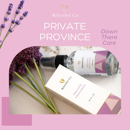 Private Province Organic Feminine Refreshing Spray | Intimate Deodorant & Freshening Mist with Geranium & Lavender Scents - 2 oz Bottle