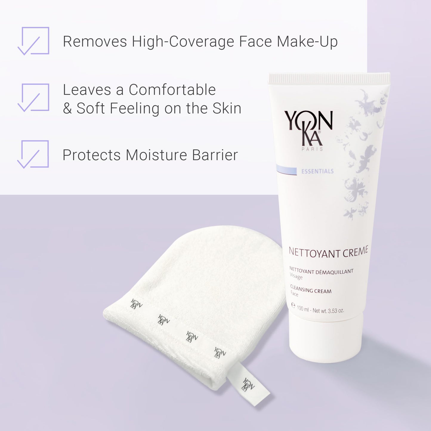 Yonka Nettoyant Creme | Cleansing Makeup Remover Cream | Remove Impurities with Calming Peppermint and Plant Glycerin | For Sensitive to Acne Prone Skin | Paraben-Free | 3.53 oz