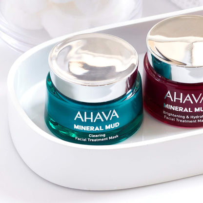 AHAVA Mineral Mud Clearing Facial Treatment Mask - Rich Mud Mask to Clear Pores & Reduce Blemishes, Nourishes & Refreshes, Revitalizes Complexion, with Osmoter, Dead Sea Mud & Jojoba, 1.7 Fl.Oz