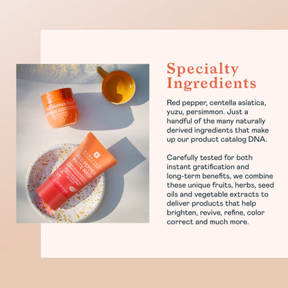 Erborian Red Pepper Paste Face Mask - Energizing & Radiance Boosting Facial Mask for Hydration & Glow with Vitamins C & E, Antioxidants & Soothing Liquorice Extract - Korean Skin Therapy
