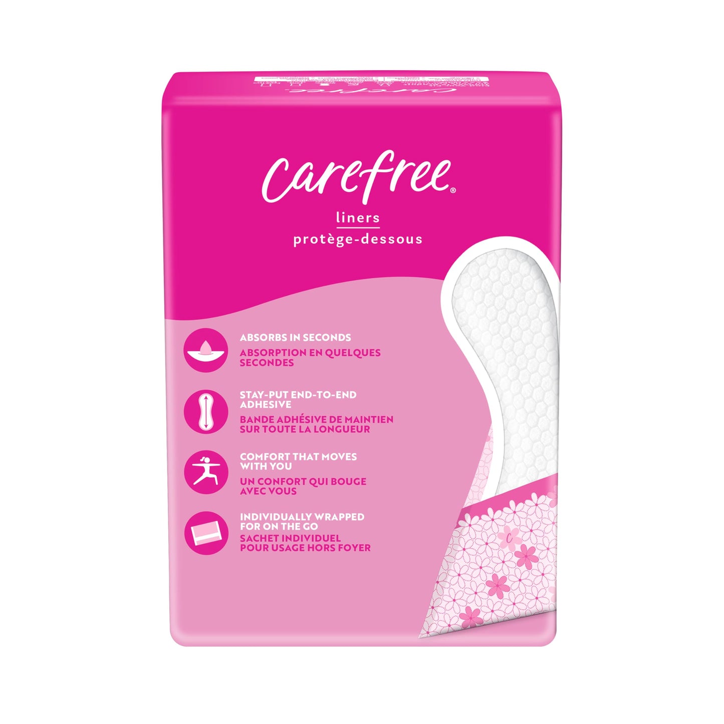 Carefree Panty Liners, Regular Liners, Wrapped, Unscented, 54ct