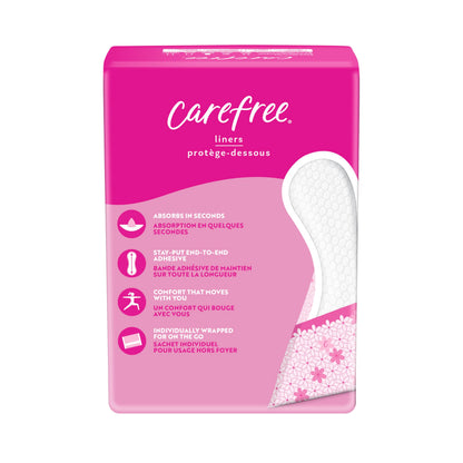 Carefree Panty Liners, Regular Liners, Wrapped, Unscented, 54ct