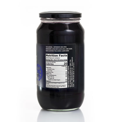 Butterfly & Elderflower Lotus Root Slices, 60 Slices per Jar | All-Natural, Vegan, Kosher, Gluten-Free, Non-GMO | Naturally Colored with Butterfly Pea Flower, Elderflower Infused