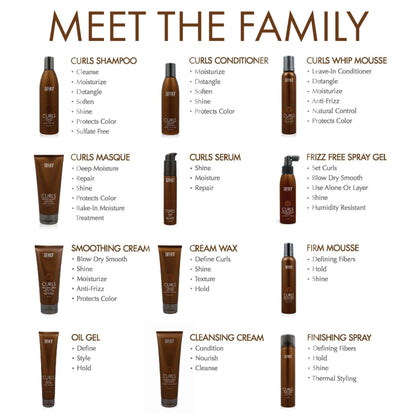 Surface Hair Curls Firm Styling Mousse, Define And Hold While Adding Shine, Protecting Color and Resisting Humidity