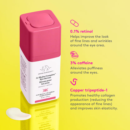 Drunk Elephant A-Shaba Complex Eye Serum - .1% Retinol Eye Cream - Clean Clinical Skincare