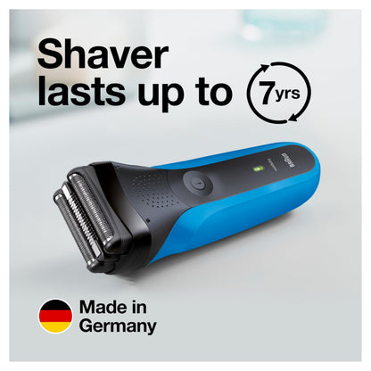 Series 3 310s Wet & Dry Electric Shaver for Men/Rechargeable Electric Razor, Blue