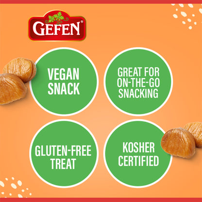 Gefen Organic Whole Peeled and Roasted Chestnuts 3oz Bag | Peeled and Ready to Eat | Great For Cooking & Baking | Kosher