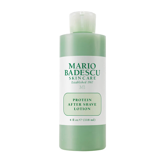 Mario Badescu Protein After Shave Lotion for Combination, Oily and Sensitive Skin | Lightweight Moisturizer that Minimizes Razor Burn and Ingrown Hairs |Formulated with Oatmeal & Allantoin| 2 FL OZ