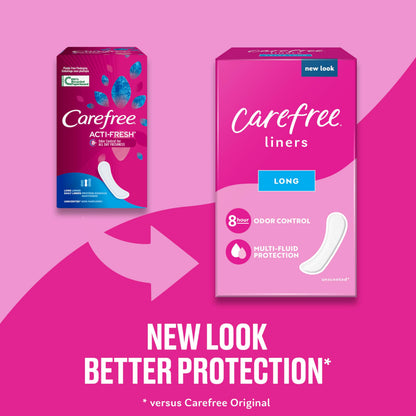 Carefree Panty Liners, Regular Liners, Unwrapped, Unscented, 120ct (Packaging May Vary) & Panty Liners, Long Liners, Unwrapped, Unscented, 92ct (Packaging May Vary)
