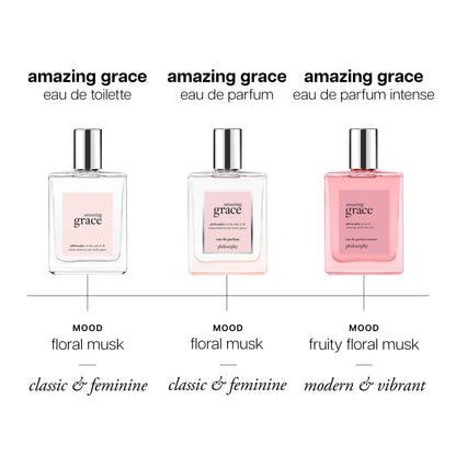 philosophy amazing grace eau de parfum - clean & floral women's perfume - with notes of bergamot, lily of the valley & musk - long lasting fragrance - 2 fl oz