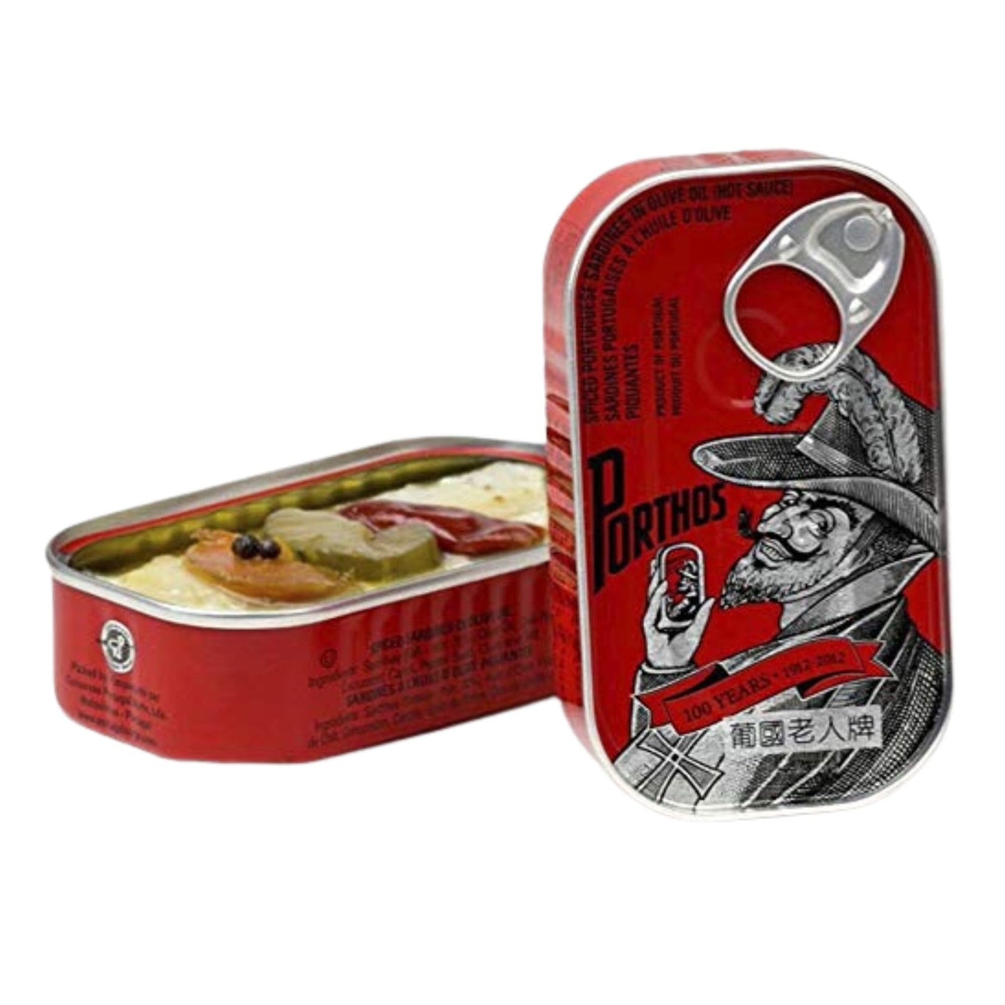 Spiced Sardines in hot olive Oil 3 tins x 125 g, Porthos / Portugal