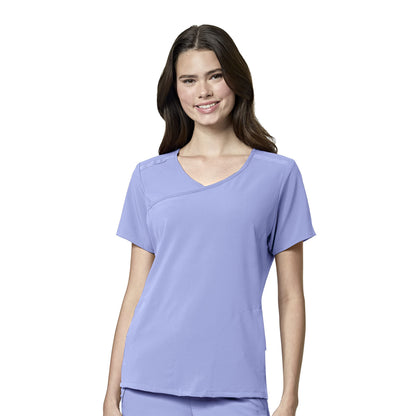 WonderWink Womens Renew Women's Mock Wrap Scrub Top