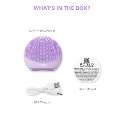 FOREO LUNA 4 body- Body Brush- Whole Body Skin Care - Exfoliating Body Scrubber- Enhances Absorption of Lotion Actives- Premium Lymphatic Drainage Skincare Tool- Waterproof -USB-Rechargeable- Lavender