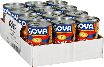 Goya Foods Whole Hearts of Palm (Palmitos), 14.1 Ounce (Pack of 12)