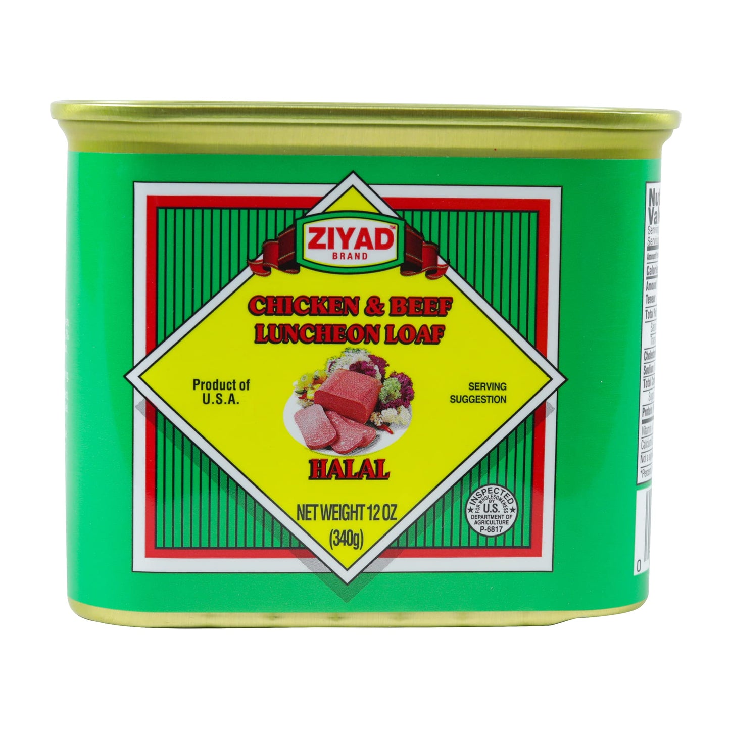 Ziyad Luncheon Halal Meat, Chicken/Beef, 12 Ounce
