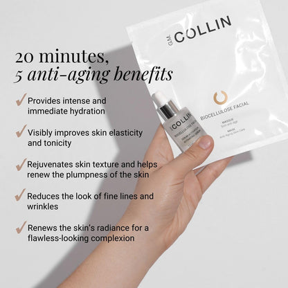 G.M. COLLIN Biocellulose Facial Mask | Hydrating Sheet Mask | Deep Moisture for a Plump, Youthful Look and Anti-Aging Benefits