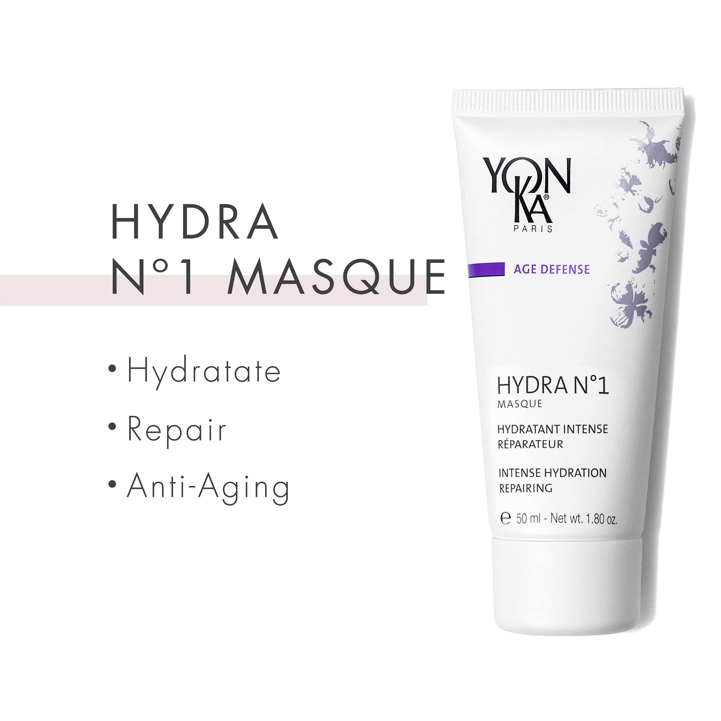 Yonka Hydra No. 1 Masque | Hydrating Face Mask with Vitamin C and Aloe Vera | Overnight Anti-Aging Treatment | For Normal to Dry Skin | Paraben-Free | 1.80 oz