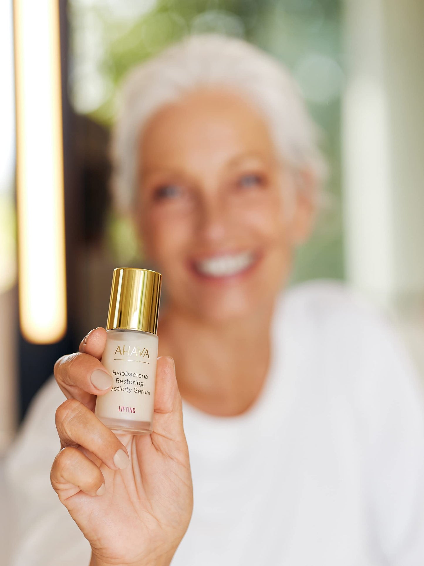 AHAVA Halobacteria Restoring Elasticity Serum - Anti-Aging, Lifts, Firms & Smoothes stressed, mature skin, restores elasticity, increase radiance, with Osmoter, 3D Complex & Hamamelis, 1 Fl.Oz