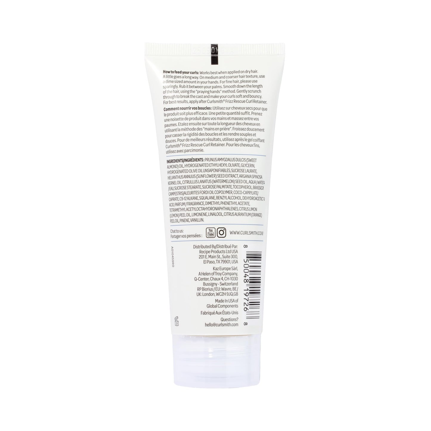 CURLSMITH Frizz Rescue Finishing Serum - Anti-Frizz Finishing Serum, Smoothing and Nourishing, For All Curl Types, Vegan & Cruelty Free (2.5 oz)