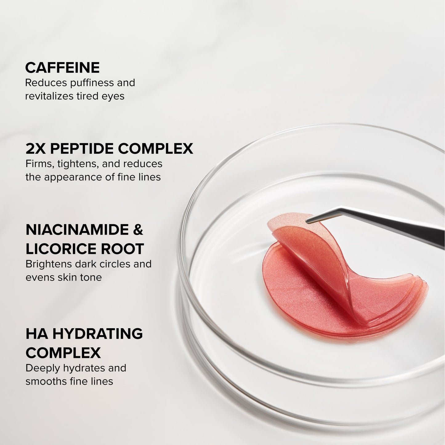 DRMTLGY Brightening Eye Masks – Biodegradable Hydrogel Under Eye Patches with Caffeine, Peptides, Hyaluronic Acid & Niacinamide – Depuff, Hydrate & Smooth Dark Circles – 60 Count