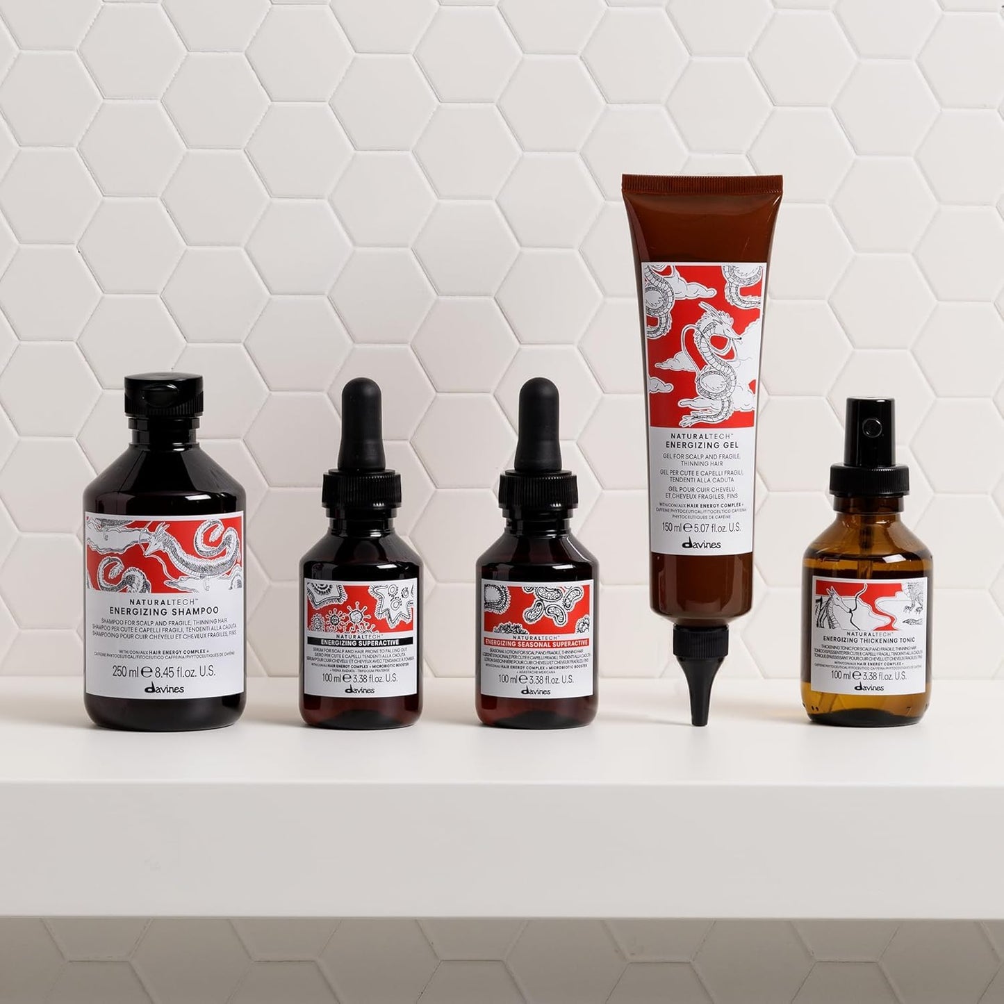Davines Naturaltech ENERGIZING Shampoo Gentle Cleansing And Protection for Fragile Or Thinning Hair, Revitalize And Energize The Scalp