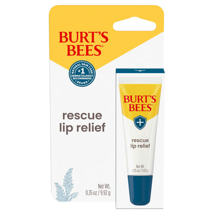 Burt’s Bees Rescue Lip Relief with Shea Butter and Echinacea, 100% Natural Origin, 0.35 Ounces(Pack May Vary)