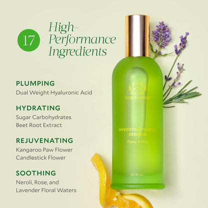 Tata Harper Hydrating Floral Essence, Hyaluronic Acid Mist, Hydrating Face Mist, Natural Skincare