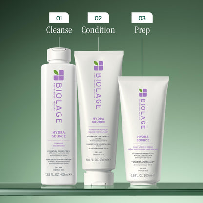 Biolage Hydra Source Leave-In Cream - Instantly Moisturizes & Seals Split Ends, For Dry Hair, With Fermented Aloe & Micro-Filtered Hyaluronic Acid