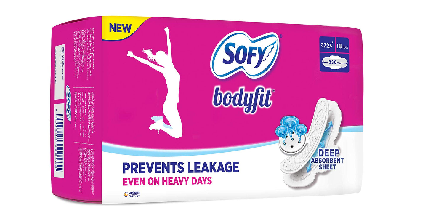 Sofy Body Fit Regular Pads - 18 Count