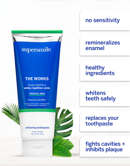 Supersmile The Works – Professional Whitening Toothpaste and Accelerator Duo – Whitens Up to 6 Shades