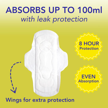 Marlow 100% Organic Cotton Pads + Extra Long Pads with Wings