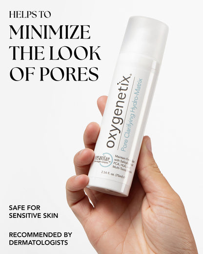 Oxygenetix Pore Clarifying Hydro-Matrix | Hyaluronic Acid Face Cream & Moisturizer for Clear-Looking Skin | Daily Hydrating Lotion with Salicylic Acid (2.5 oz)