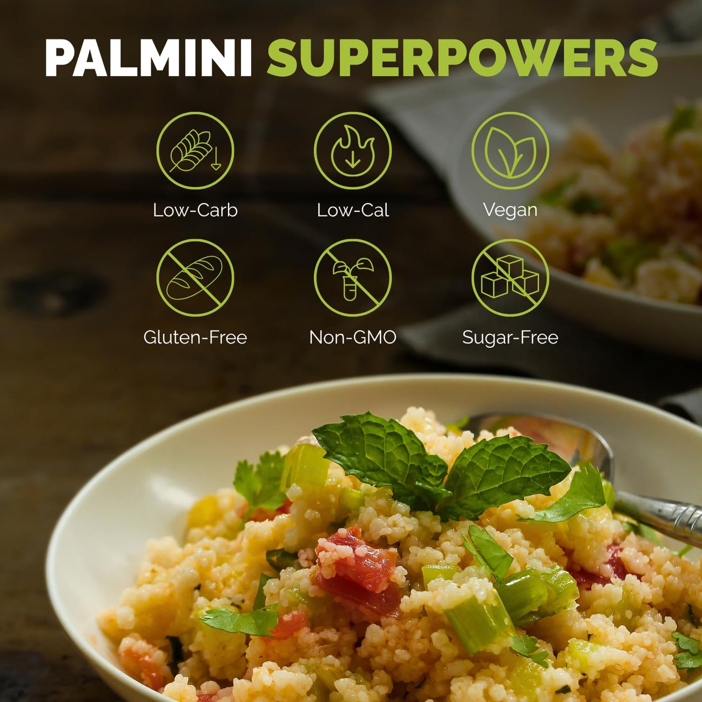 Palmini Rice | Low-Carb, Low-Calorie Hearts of Palm Rice | Keto, Gluten Free, Vegan, Non-GMO, Healthy | As seen on Shark Tank | (12 Ounces Pouches - Pack of 3)