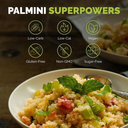 Palmini Rice | Low-Carb, Low-Calorie Hearts of Palm Rice | Keto, Gluten Free, Vegan, Non-GMO, Healthy | As seen on Shark Tank | (12 Ounces Pouches - Pack of 3)