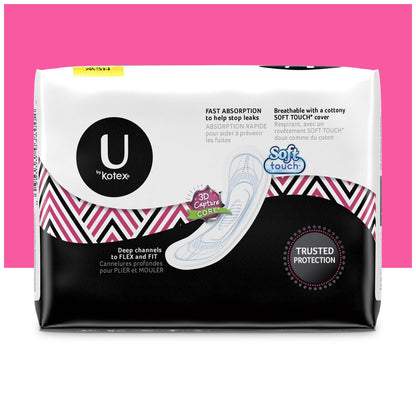 U by Kotex Security Ultra Thin Pads, Regular, 60 Count (Pack of 4)