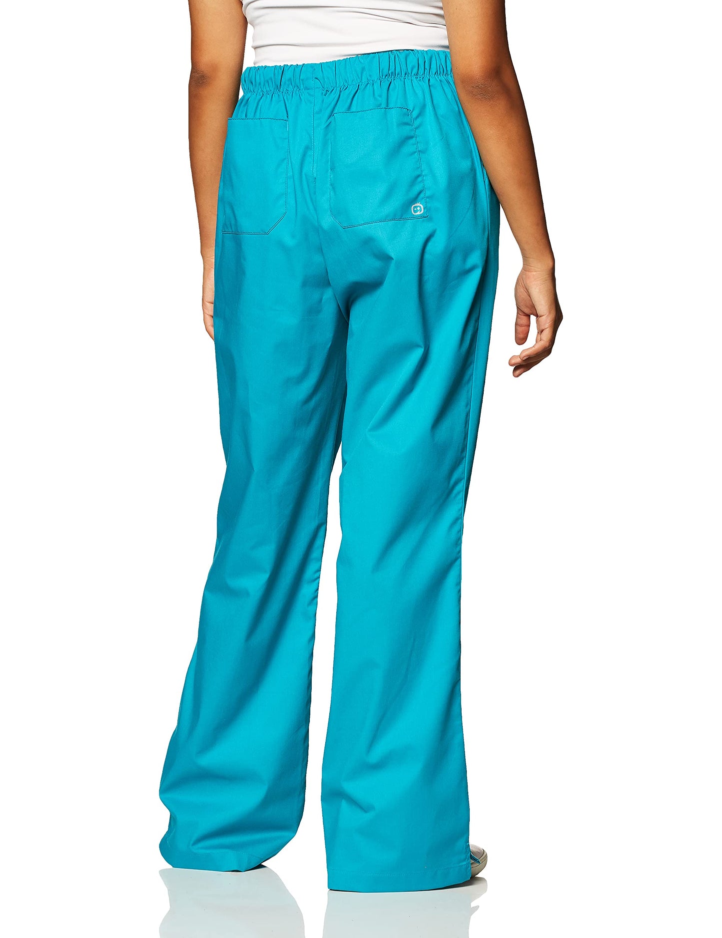 WonderWink Women's Wonderwork Flare Leg Scrub Pant, Teal, Medium