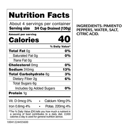 Roland Foods Whole Red Pimiento Peppers, 28 Ounce Can, Pack of 4