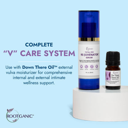 Total Fem ReJuvenator Serum - Internal Vaginal Moisturizer with DHEA and Hyaluronic Acid - Hormone-Free Intimate Vaginal Support for Menopause, Postpartum and More - 30ml