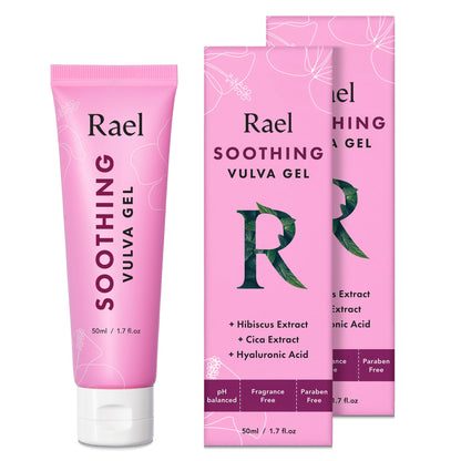Rael Vaginal Moisturizer, Soothing Vulva Gel, Intimate Care for Women (1.7 Fl Oz, Pack of 2)