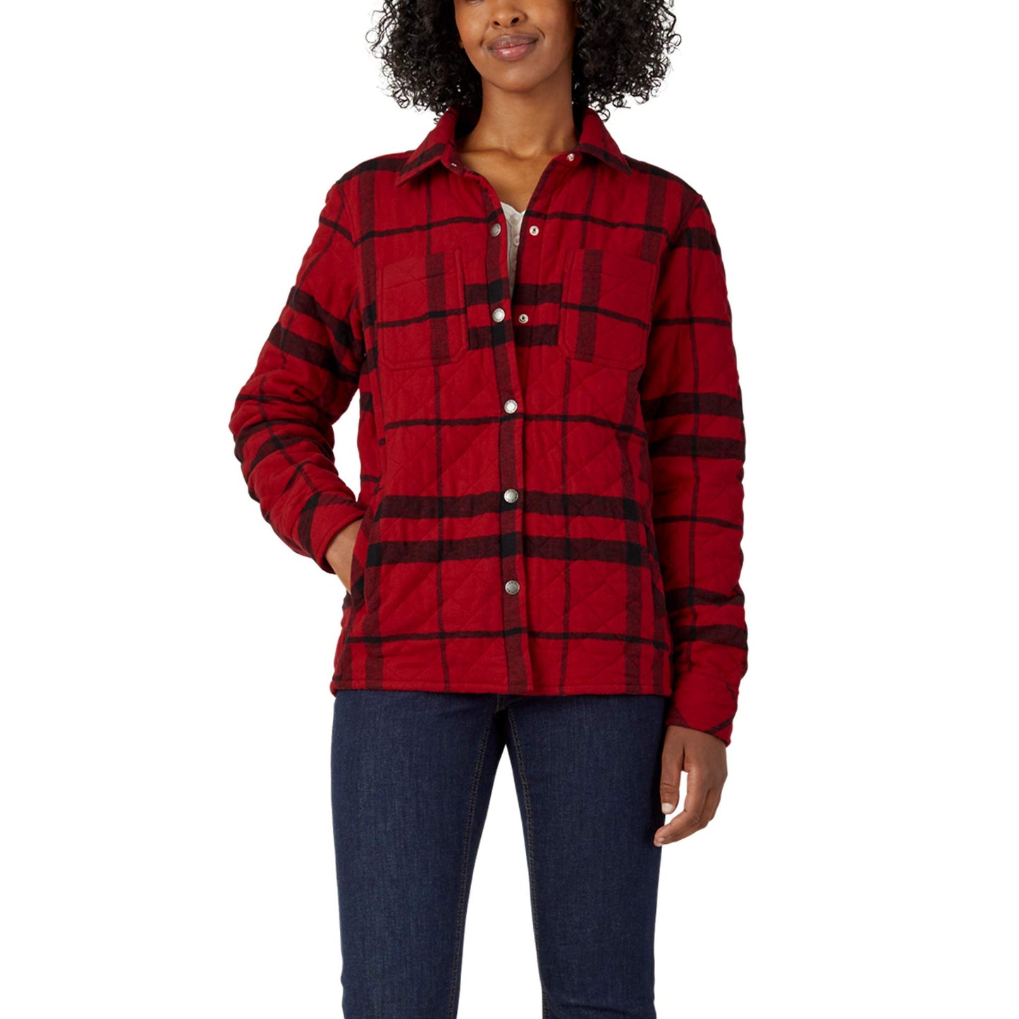 Dickies womens Quilted Flannel Shirt Jacket